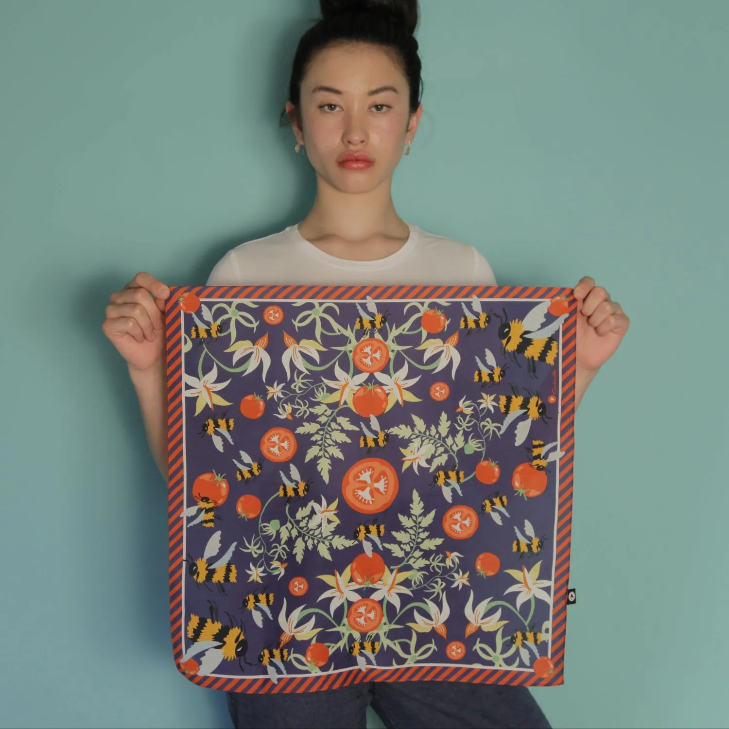 Bumblebees Cotton Silk Bandana sold by Centinelle product image thumbnail 3