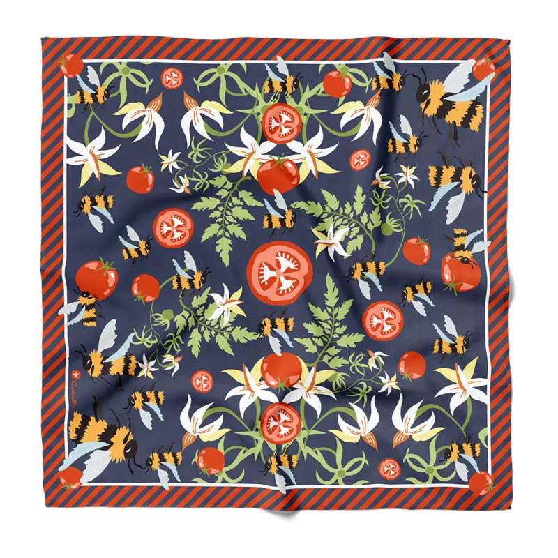 Bumblebees Cotton Silk Bandana made by Centinelle