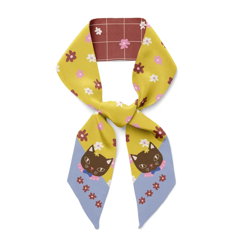 Chat Au Chocolat Twilly Ribbon Scarf sold by Centinelle