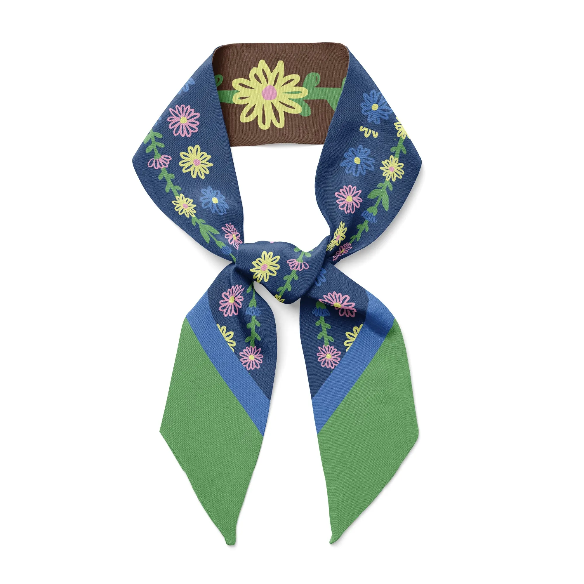 Tiny Flowers Twilly Ribbon Scarf sold by Centinelle product image thumbnail 2