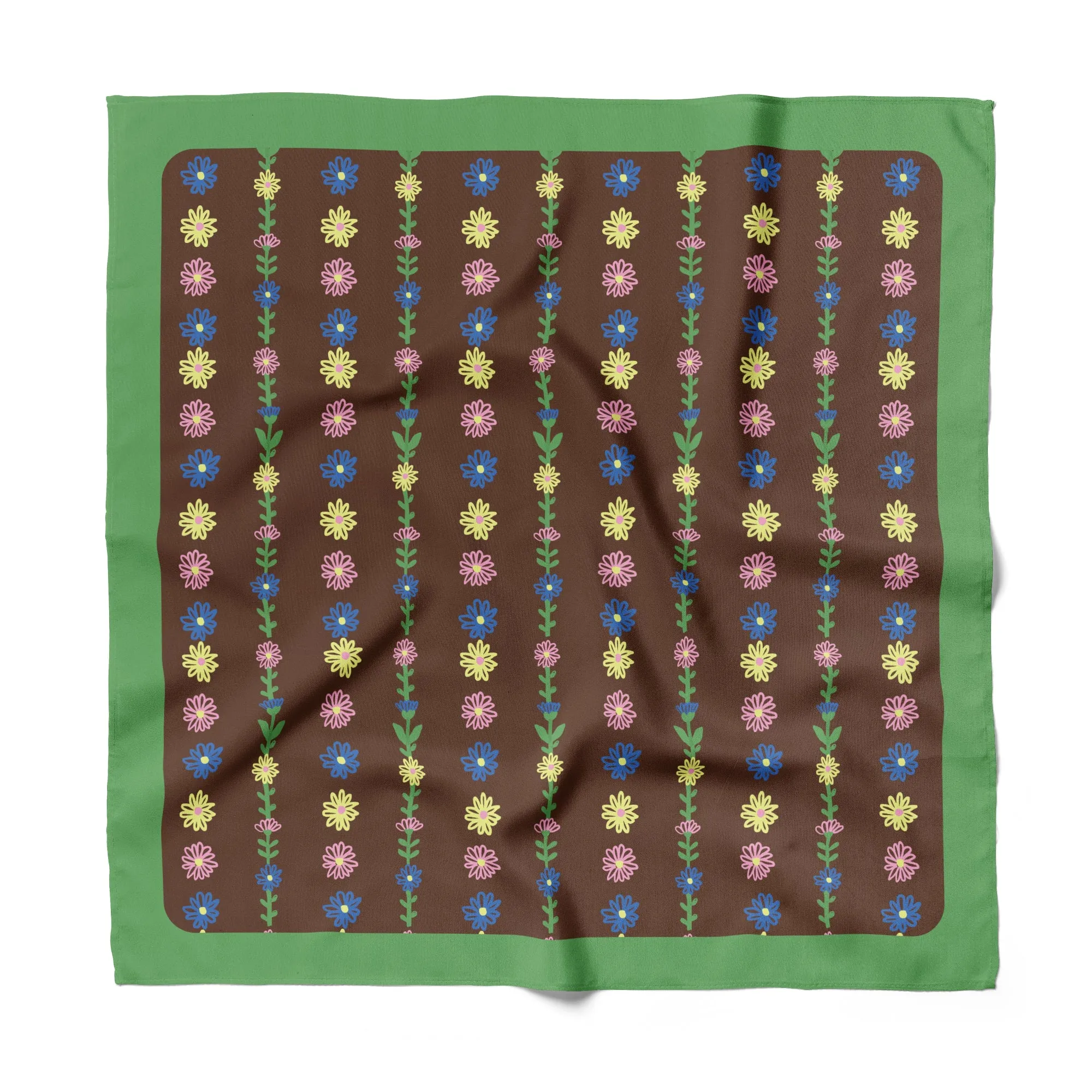Tiny Flowers Cotton Silk Bandana sold by Centinelle