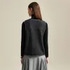100% Cashmere Knit Vest with Contrast Trim sold by COMOBOCA