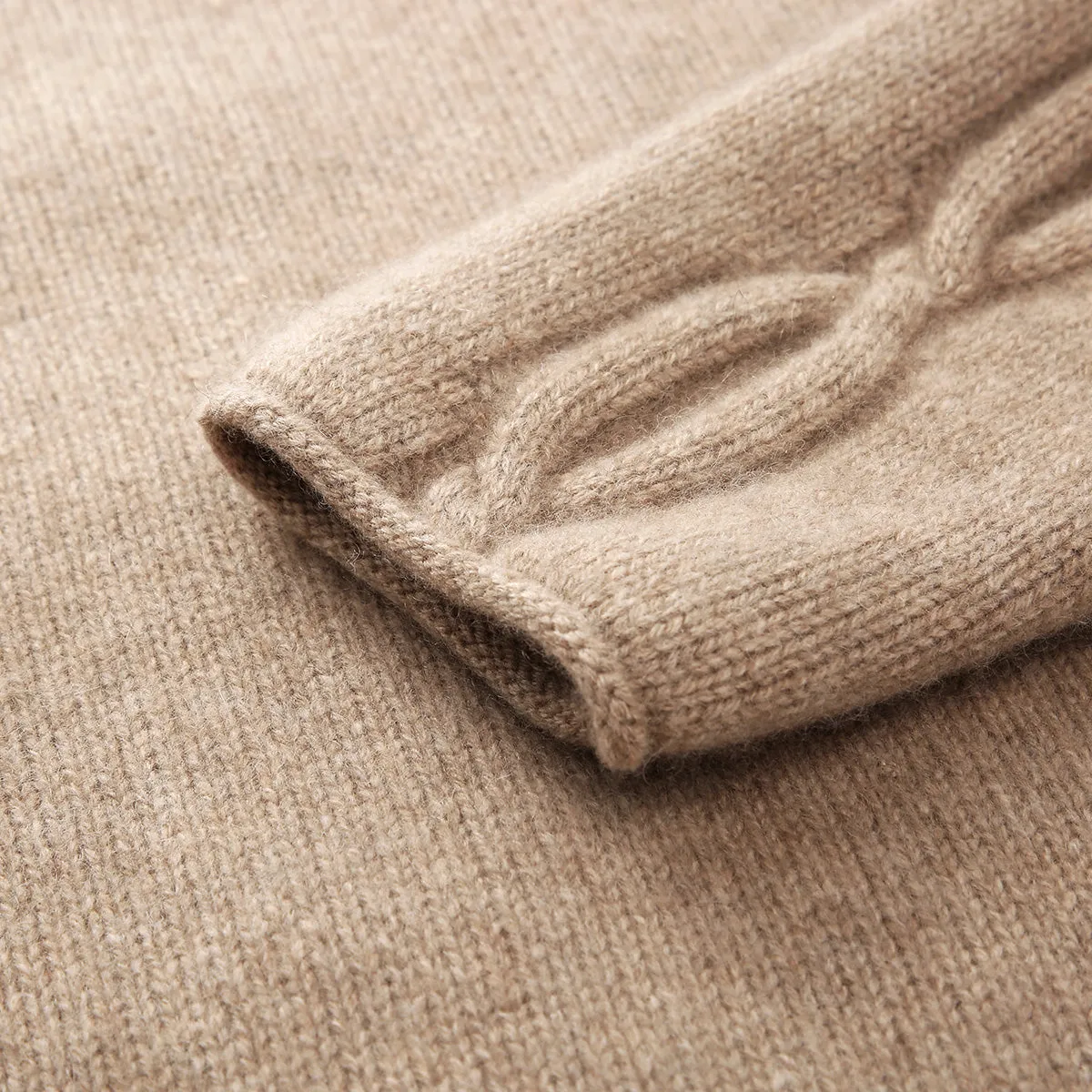 100% Cashmere Women's Cable Knit Cardigan sold by COMOBOCA product image thumbnail 5