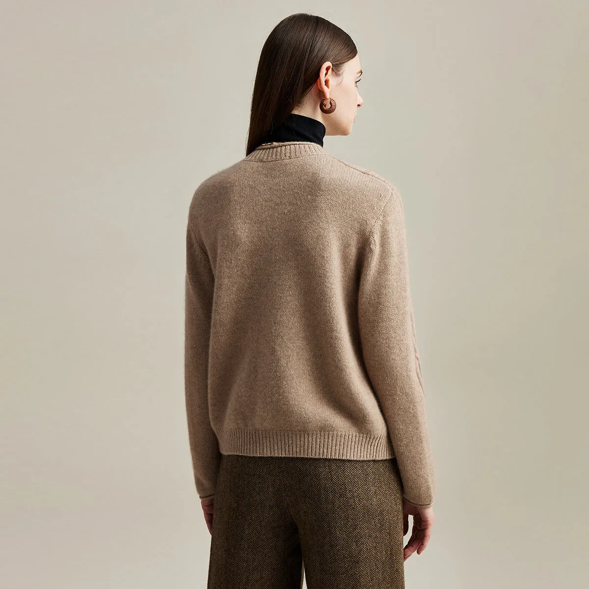 100% Cashmere Women's Cable Knit Cardigan sold by COMOBOCA product image thumbnail 2