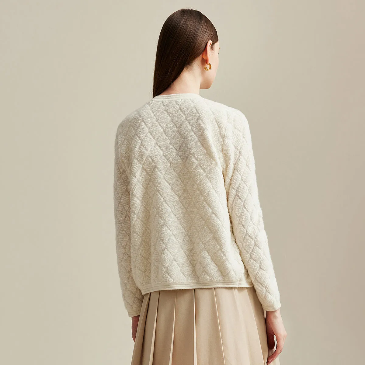 100% Cashmere Women's Knit Cardigan with Pockets sold by COMOBOCA product image thumbnail 5