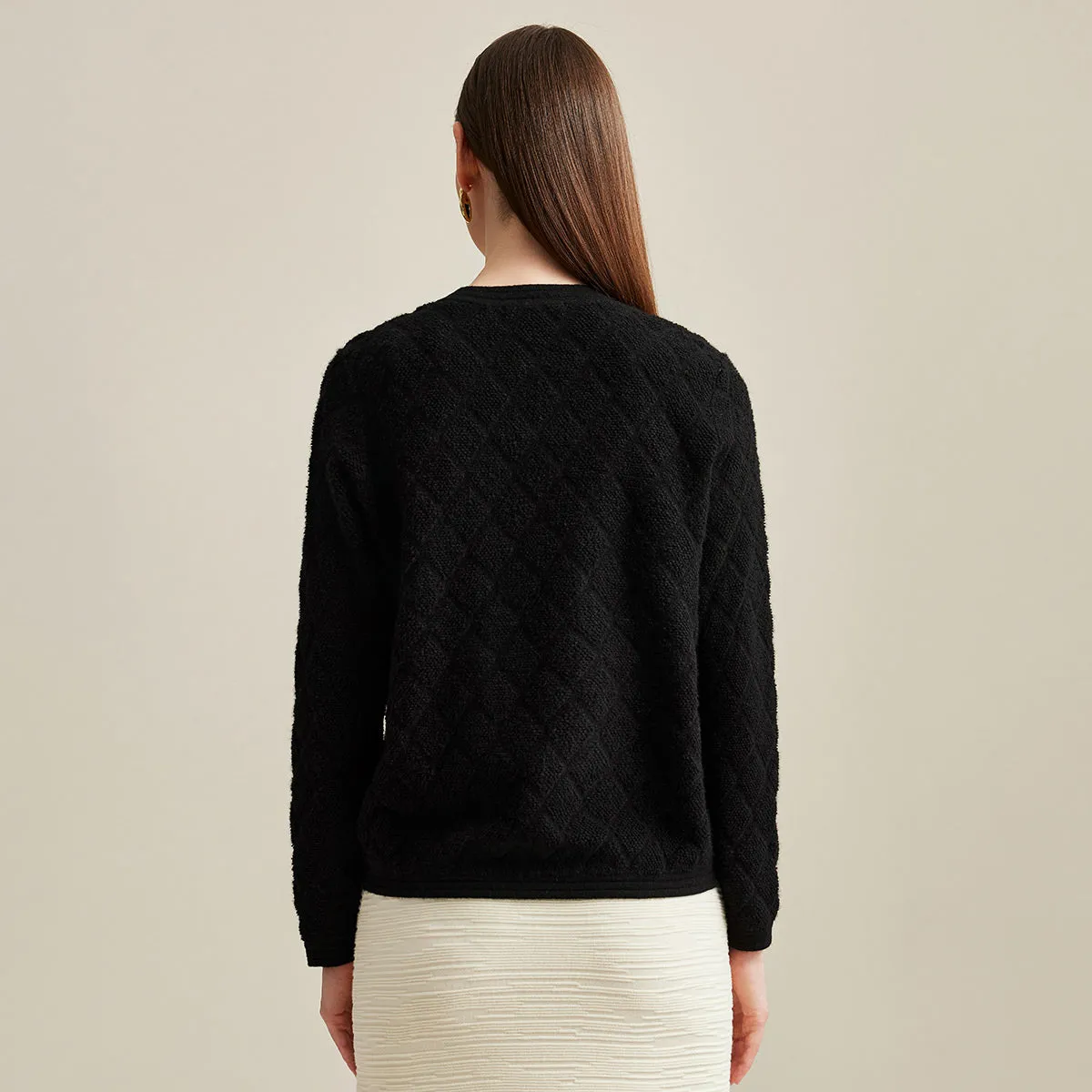 100% Cashmere Women's Knit Cardigan with Pockets sold by COMOBOCA product image thumbnail 3