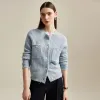 100% Cashmere Women's Knit Cardigan with Front Pockets sold by COMOBOCA