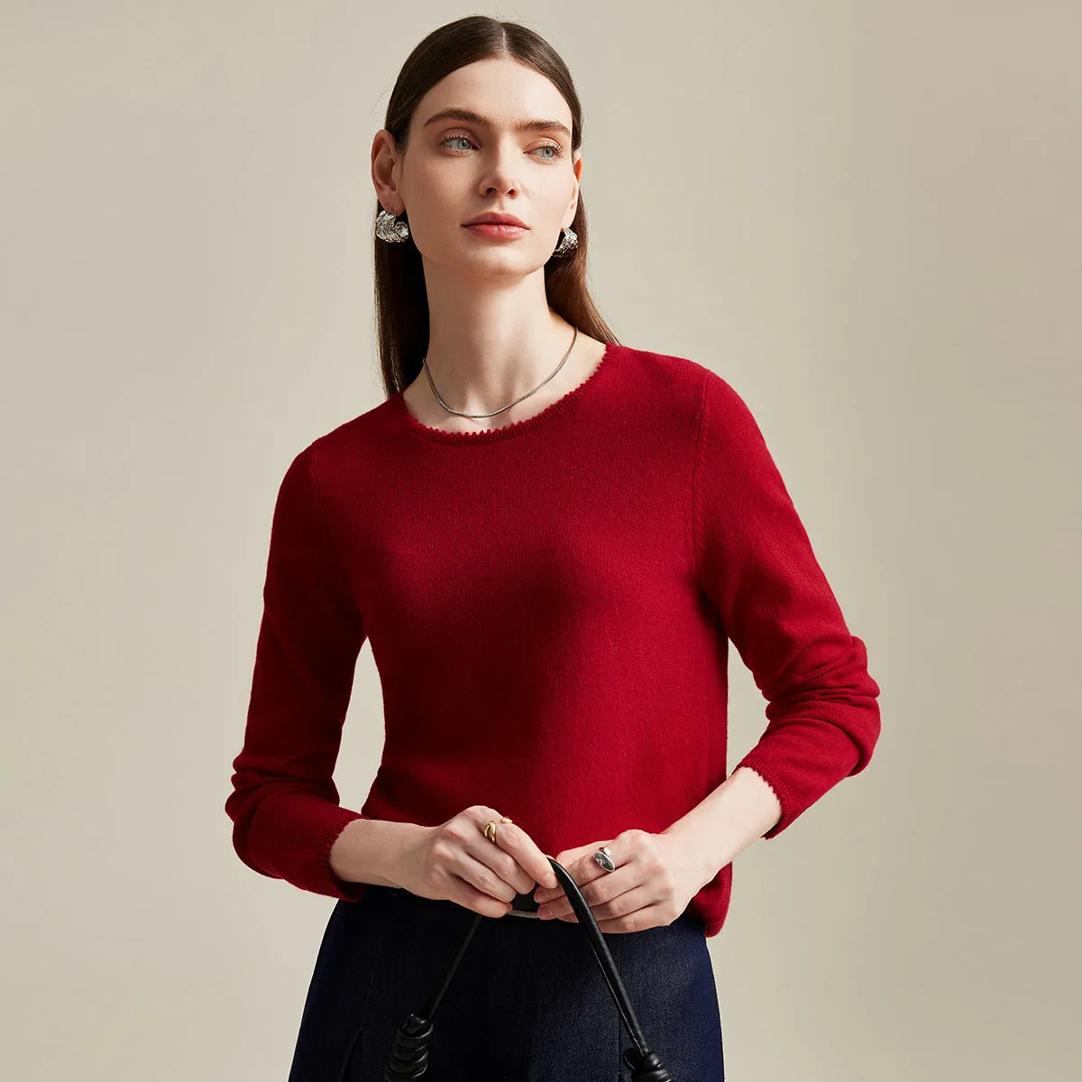 100% Cashmere Women's Knit Pullover Sweater sold by COMOBOCA product image thumbnail 5