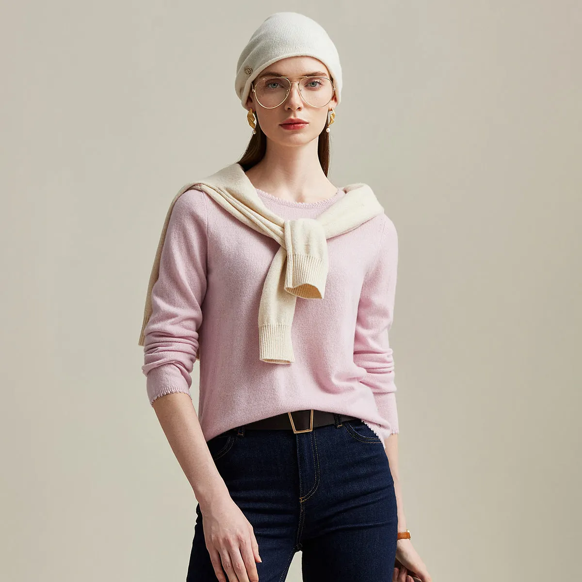 100% Cashmere Women's Knit Pullover Sweater sold by COMOBOCA product image thumbnail 4