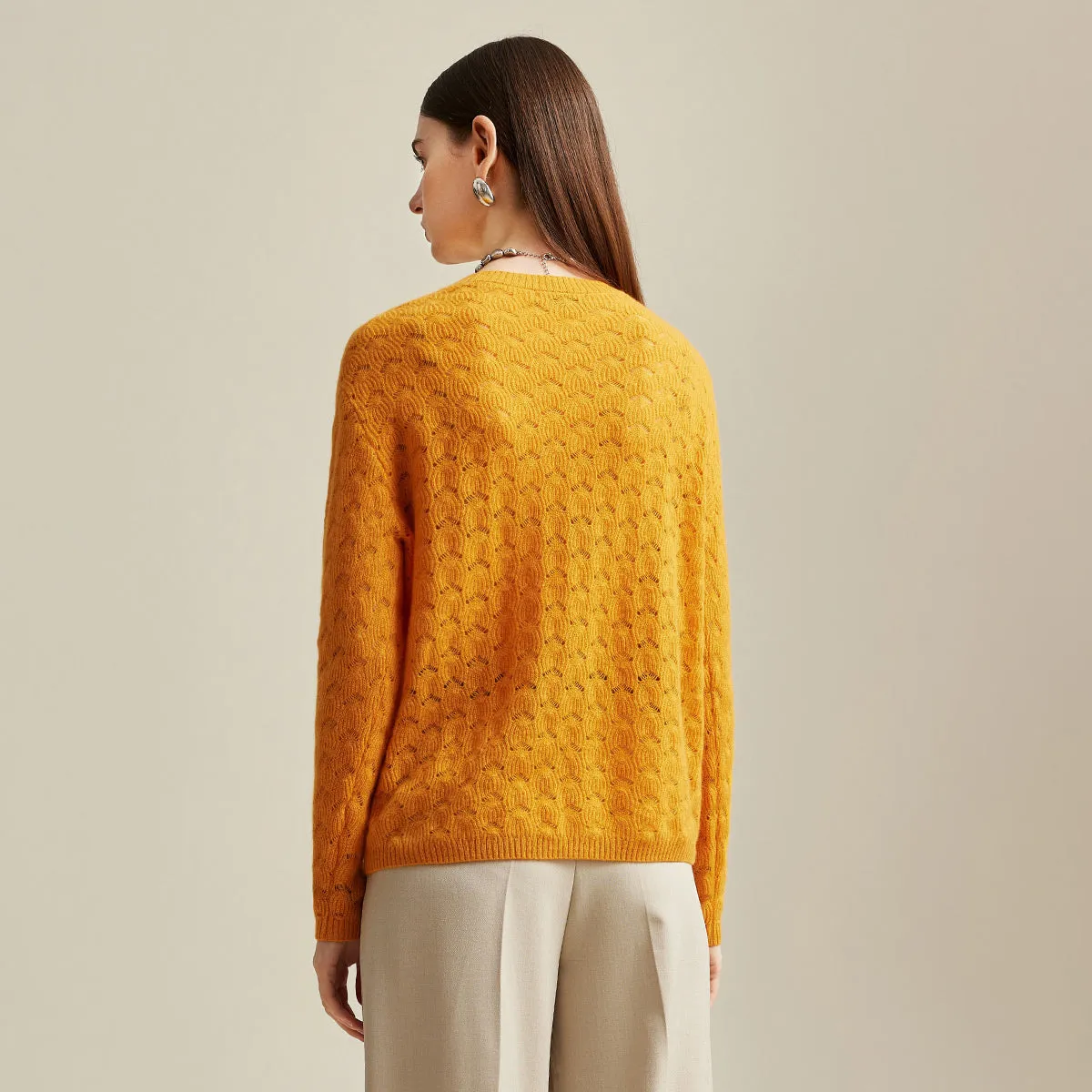 100% Cashmere Women's Cable Knit Sweater sold by COMOBOCA product image thumbnail 2