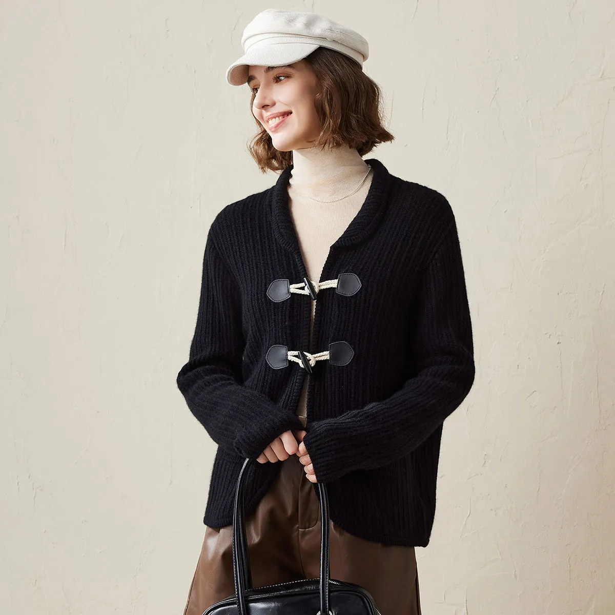 100% Cashmere Women's Toggle Closure Knit Cardigan sold by COMOBOCA