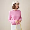 100% Cashmere Women's Color Accented Knit Pullover Sweater sold by COMOBOCA