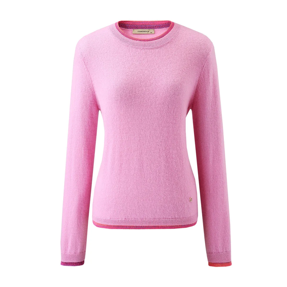 100% Cashmere Women's Color Accented Knit Pullover Sweater sold by COMOBOCA product image thumbnail 2