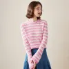 100% Cashmere Cozy Striped Knit Pullover Sweater sold by COMOBOCA
