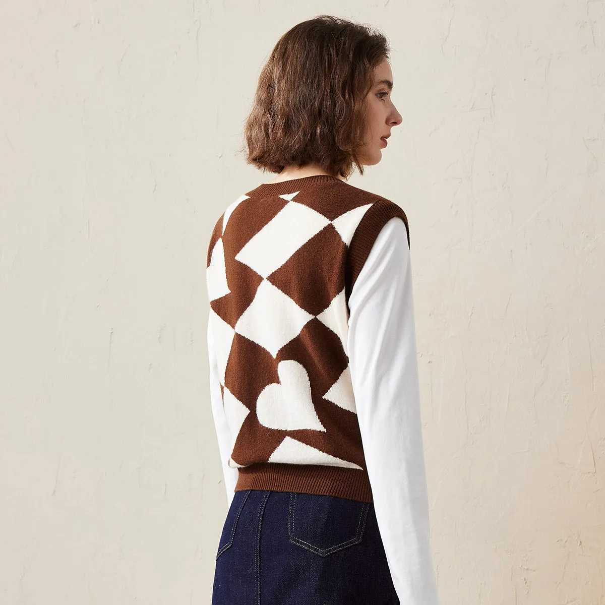 100% Cashmere Women's Vintage Inspired Knit Vest sold by COMOBOCA product image thumbnail 2