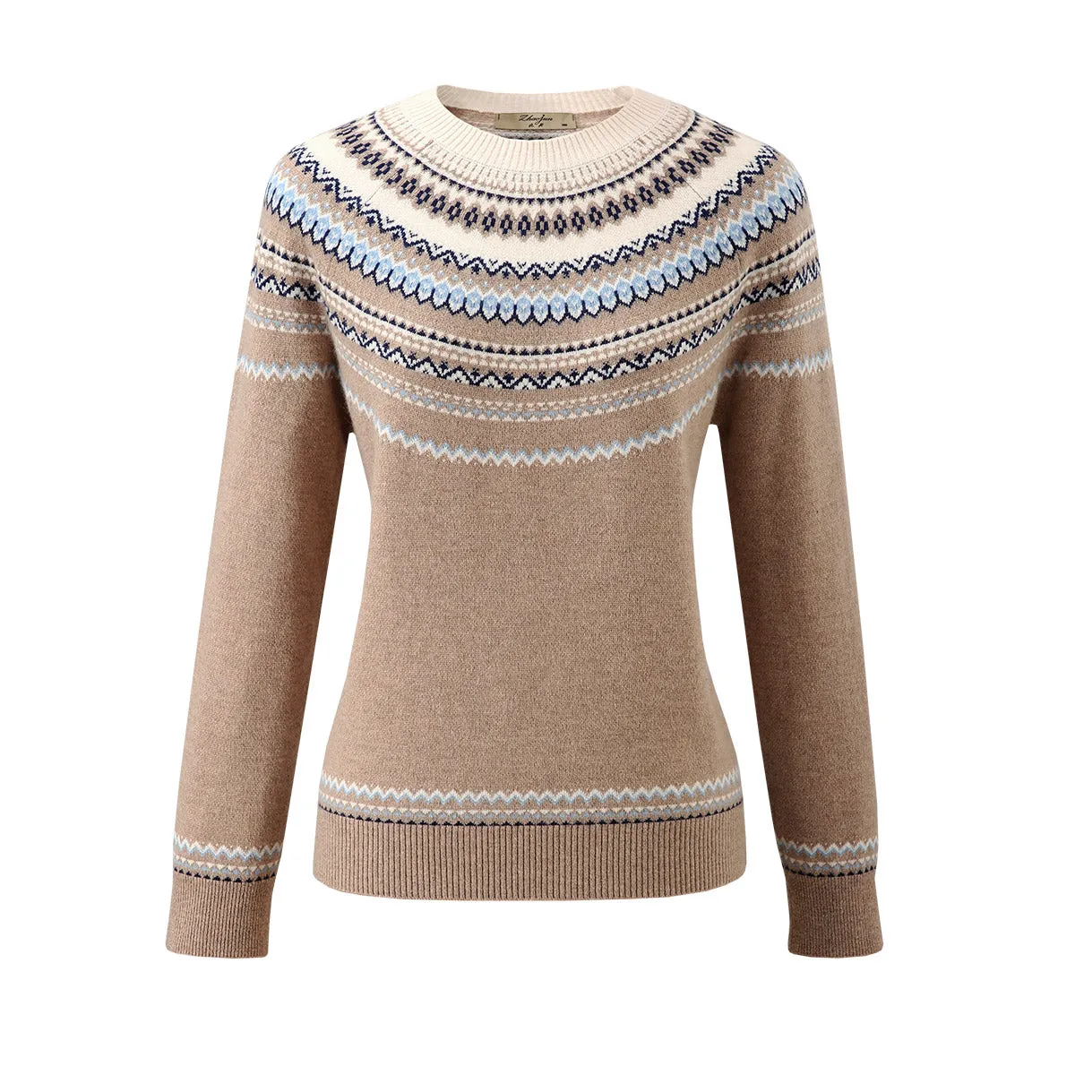 100% Wool Women's Nordic Knit Sweater sold by COMOBOCA product image thumbnail 5