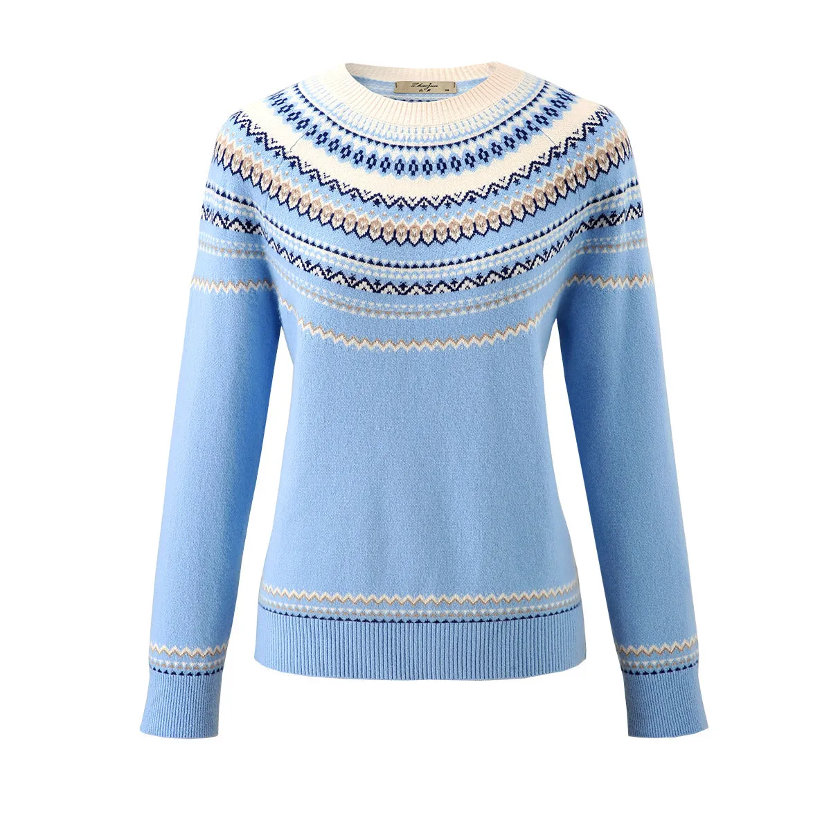 100% Wool Women's Nordic Knit Sweater sold by COMOBOCA product image thumbnail 2