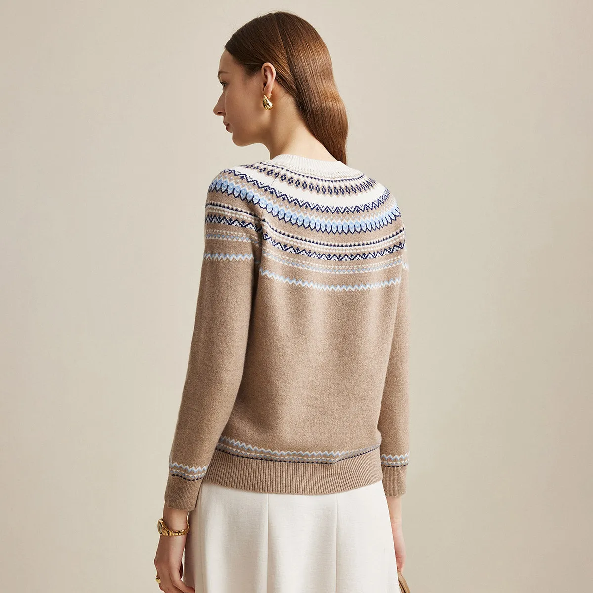 100% Wool Women's Nordic Knit Sweater sold by COMOBOCA product image thumbnail 4