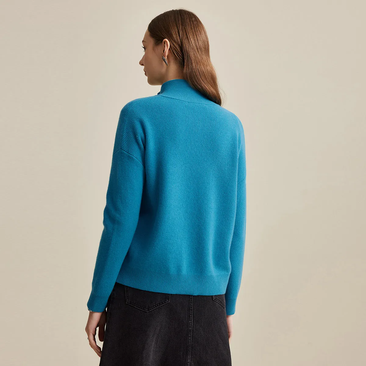 100% Wool Women's Dual Zip Cardigan with Pockets sold by COMOBOCA product image thumbnail 3