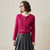 100% Cashmere Women's Cable Button Knit Cardigan sold by COMOBOCA