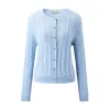 100% Cashmere Women's Cable Button Knit Cardigan sold by COMOBOCA