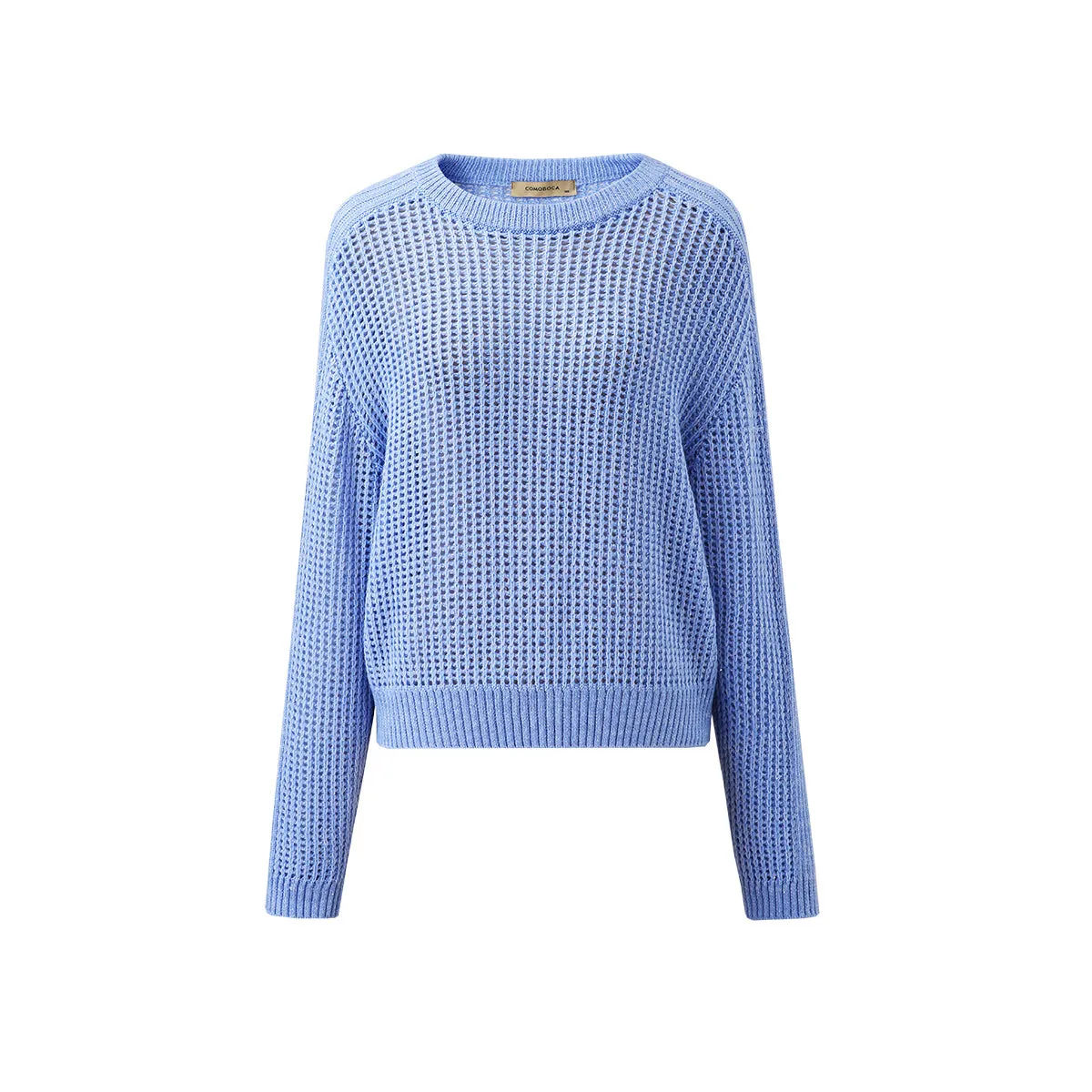 100% Wool Women's Ribbed Knit Sweater sold by COMOBOCA product image thumbnail 4