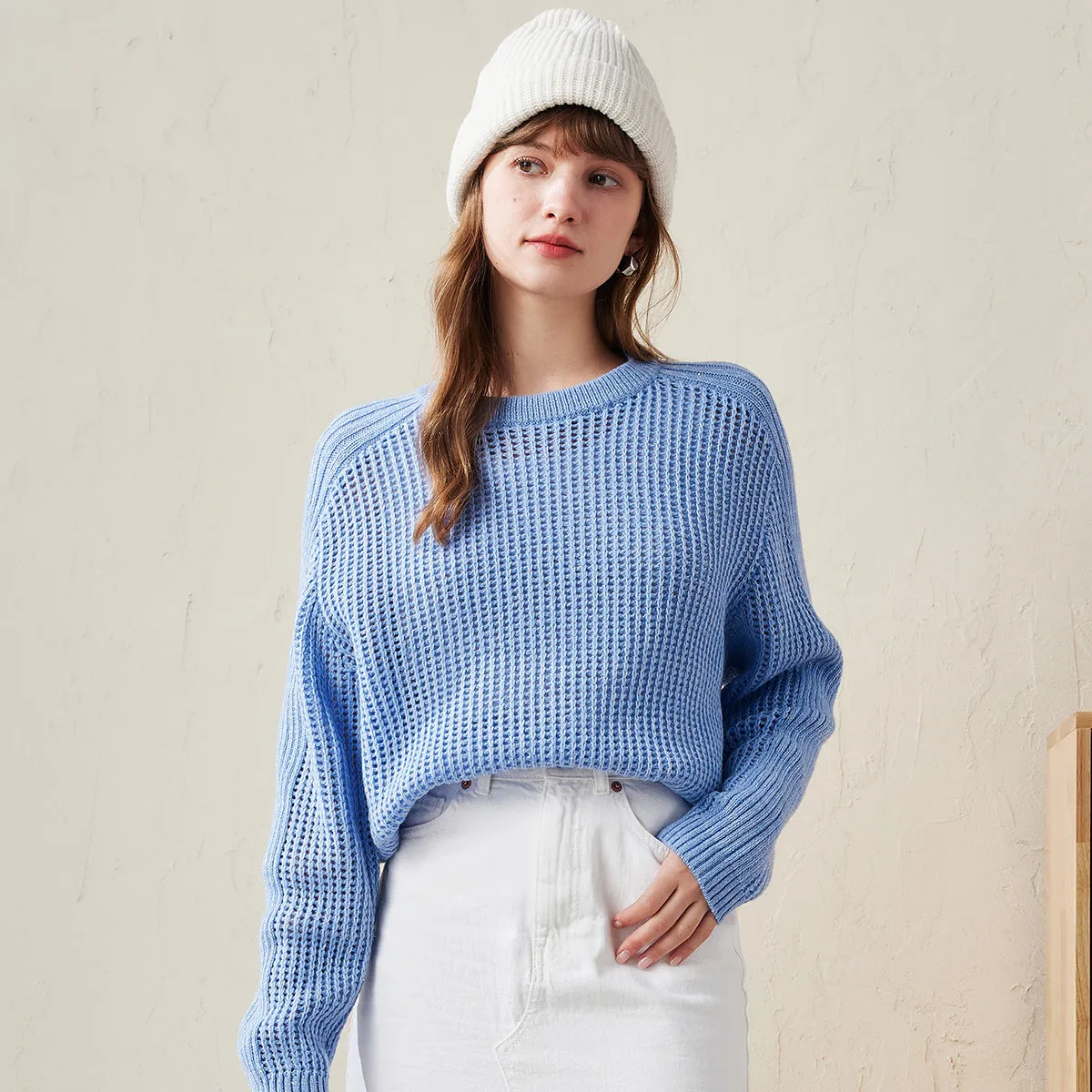 100% Wool Women's Ribbed Knit Sweater sold by COMOBOCA
