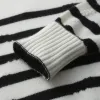 100% Cashmere Women's Striped Half-Zip Knit Sweater sold by COMOBOCA