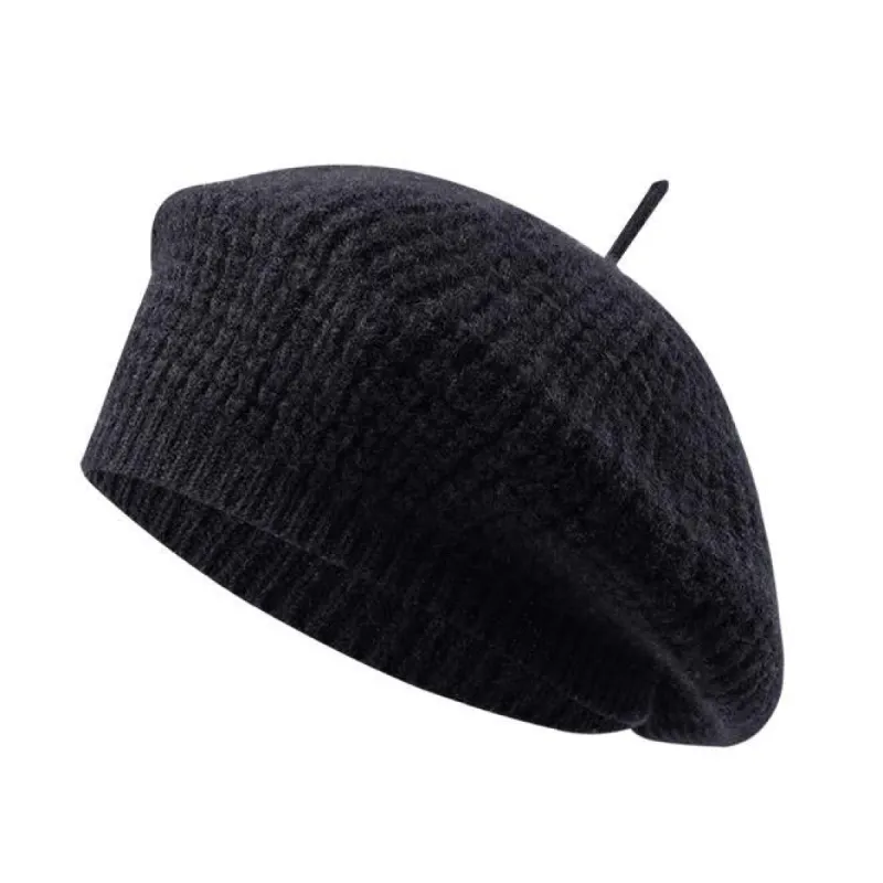 COMOBOCA Cashmere Classic Knit Beret Hat sold by COMOBOCA