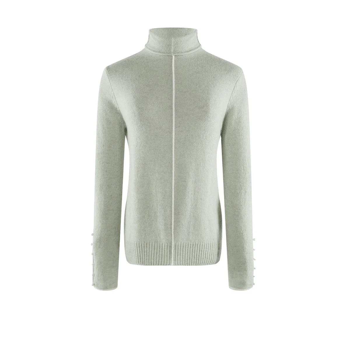 100% Cashmere Women's Pearl Buttoned Sweater sold by COMOBOCA product image thumbnail 4