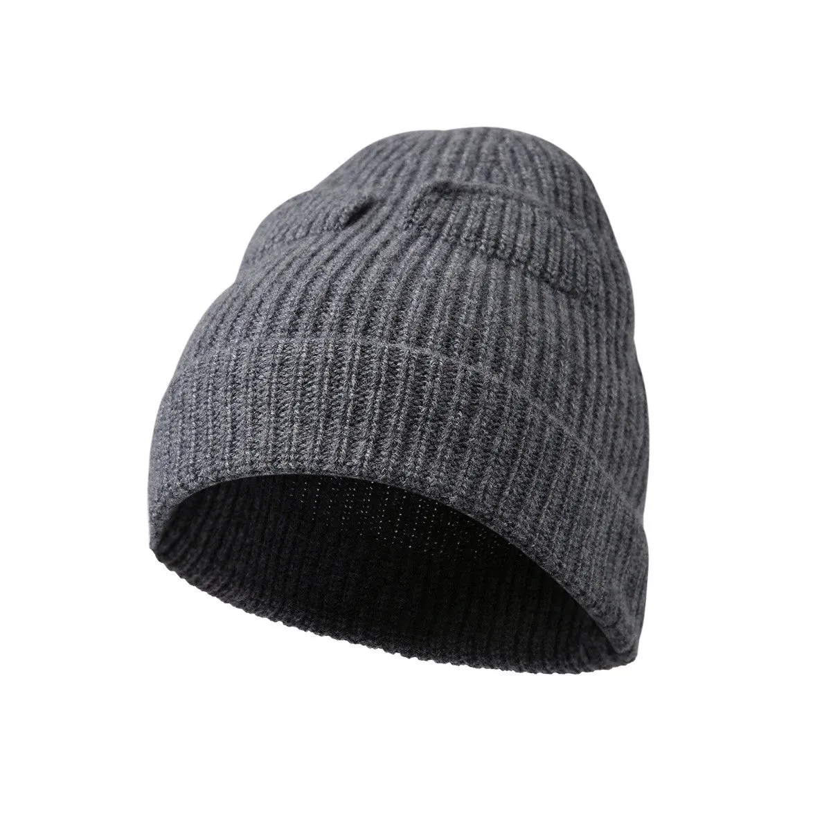 100% Wool Classic Ribbed Knit Beanie sold by COMOBOCA