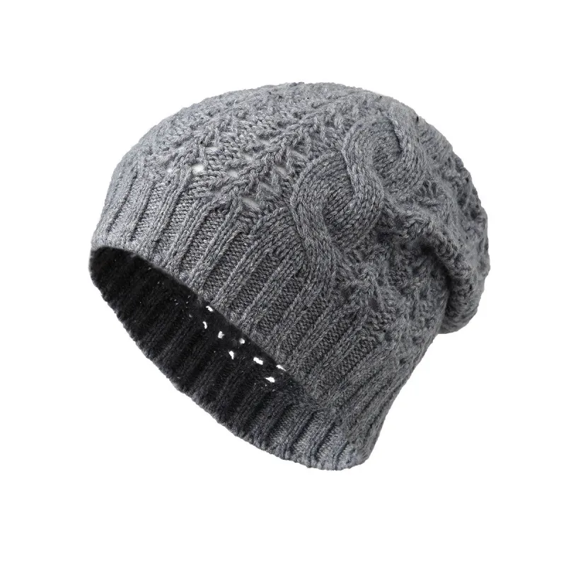 100% Cashmere Classic Cable Knit Beanie sold by COMOBOCA