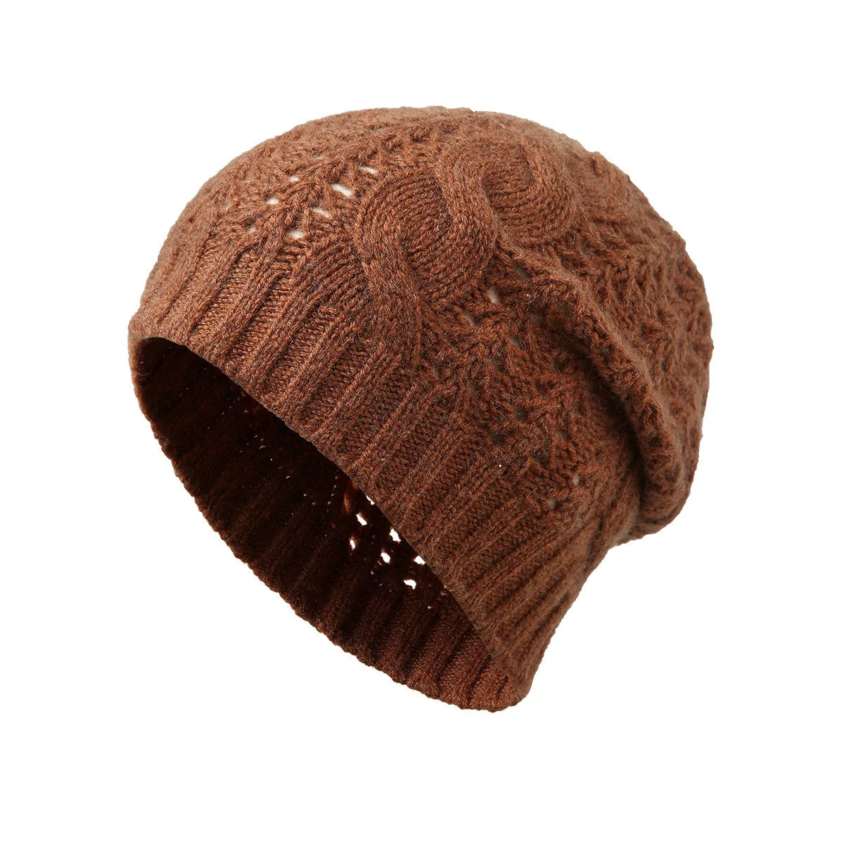 100% Cashmere Classic Cable Knit Beanie sold by COMOBOCA product image thumbnail 2