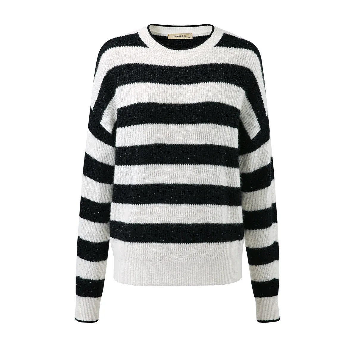 100% Cashmere Classic Womens Striped Sweater sold by COMOBOCA product image thumbnail 5