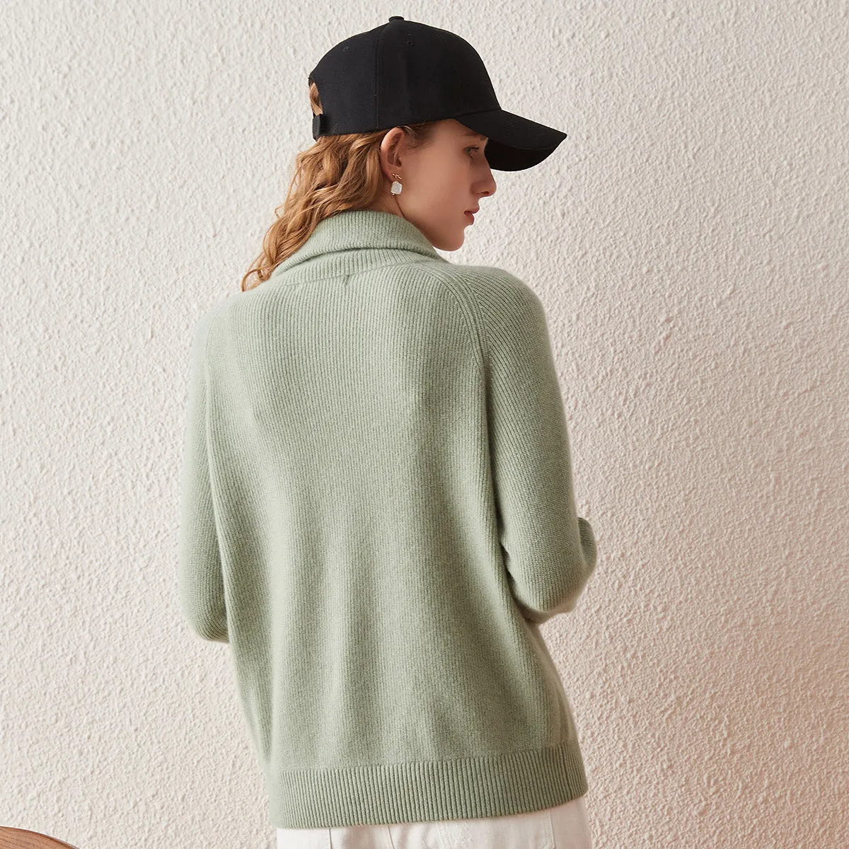 100% Cashmere Zip-Up Cardigan with Pocket Detail sold by COMOBOCA product image thumbnail 3