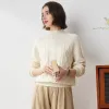 100% Cashmere Women's Cable Knit Turtleneck Sweater sold by COMOBOCA