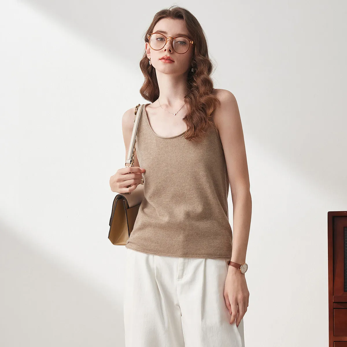 100% Wool Women's Soft Knit Tank Top sold by COMOBOCA