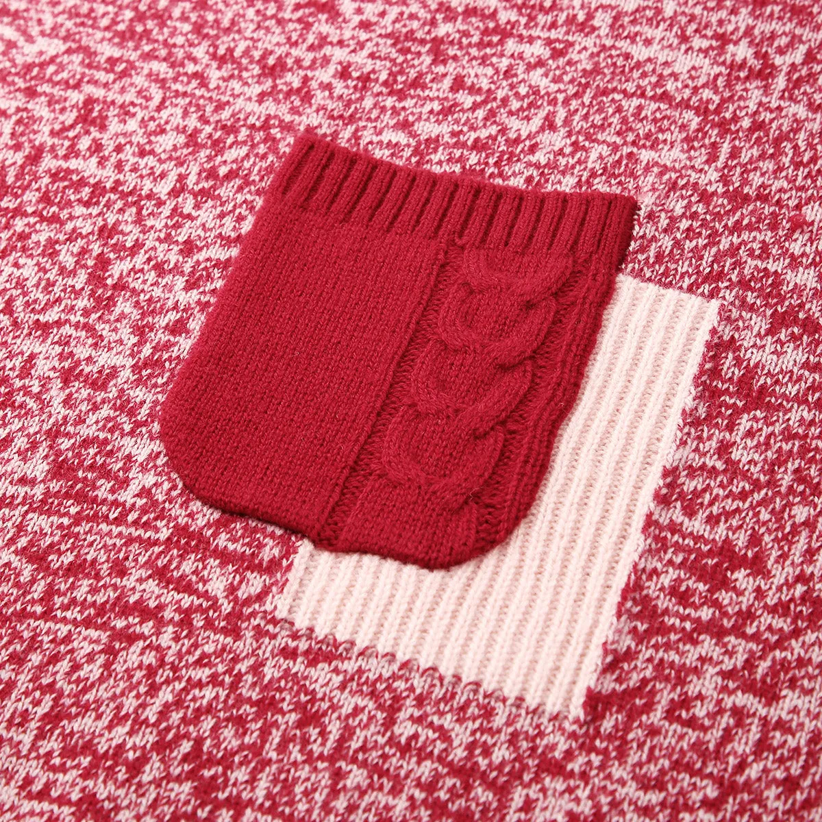 100% Wool Women's Knit Sweater with Contrasting Pocket sold by COMOBOCA product image thumbnail 4