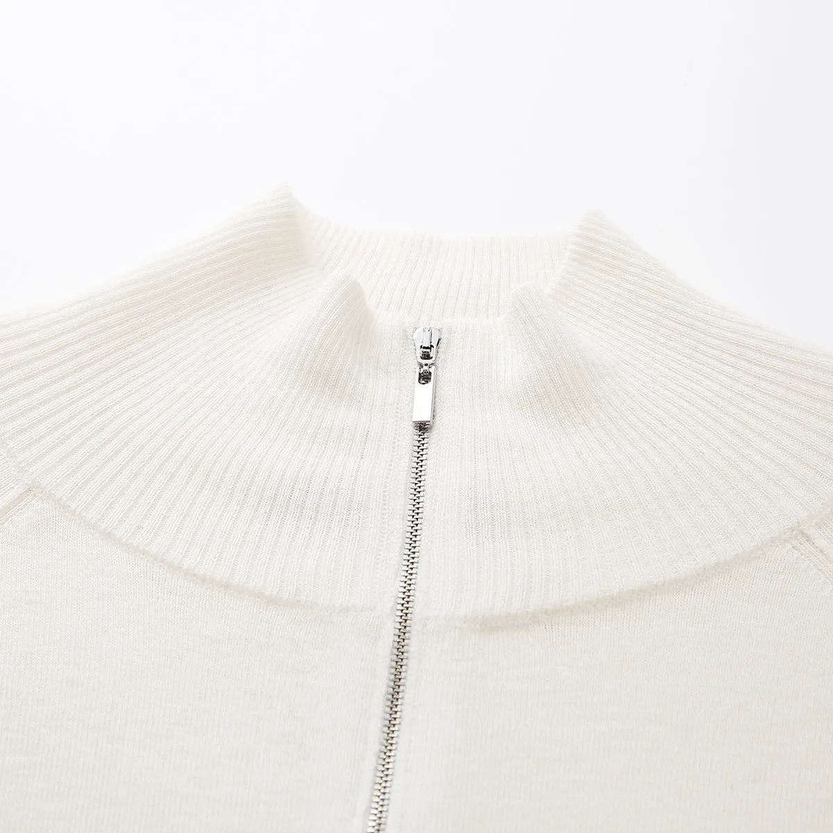 100% Wool Women's Quarter-Zip Knit Pullover Sweater sold by COMOBOCA product image thumbnail 3