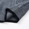 100% Wool Women's Cable Knit Sweater with Bow Collar sold by COMOBOCA