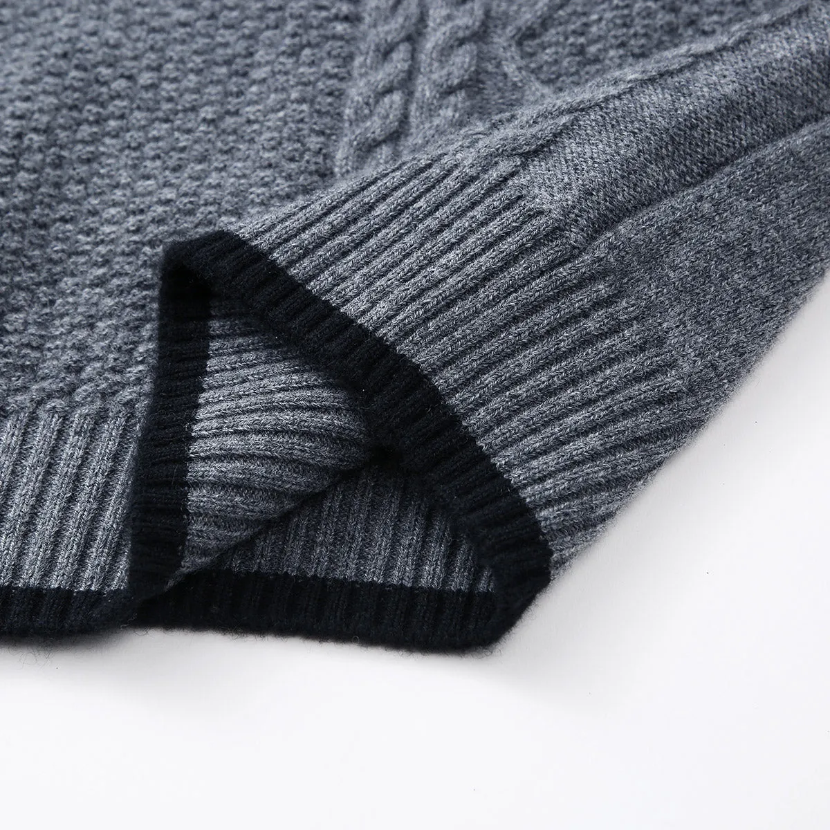 100% Wool Women's Cable Knit Sweater with Bow Collar sold by COMOBOCA product image thumbnail 5