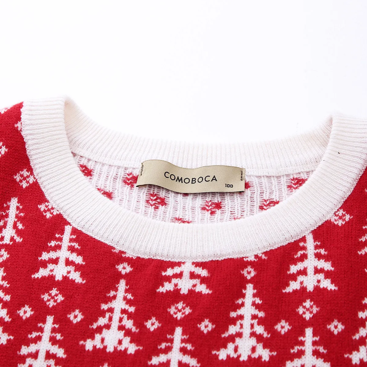 100% Wool Women's Reindeer Knit Sweater sold by COMOBOCA product image thumbnail 5