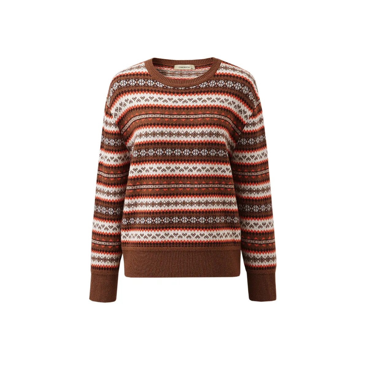 100% Wool Women's Cozy Fair Isle Sweater sold by COMOBOCA product image thumbnail 4