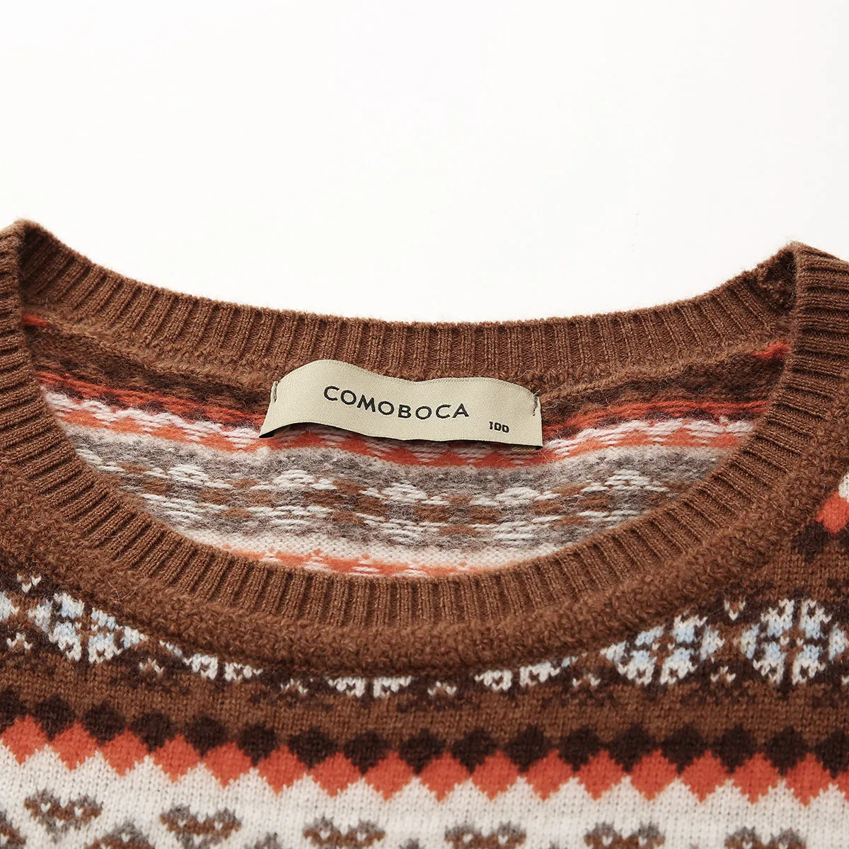 100% Wool Women's Cozy Fair Isle Sweater sold by COMOBOCA product image thumbnail 5
