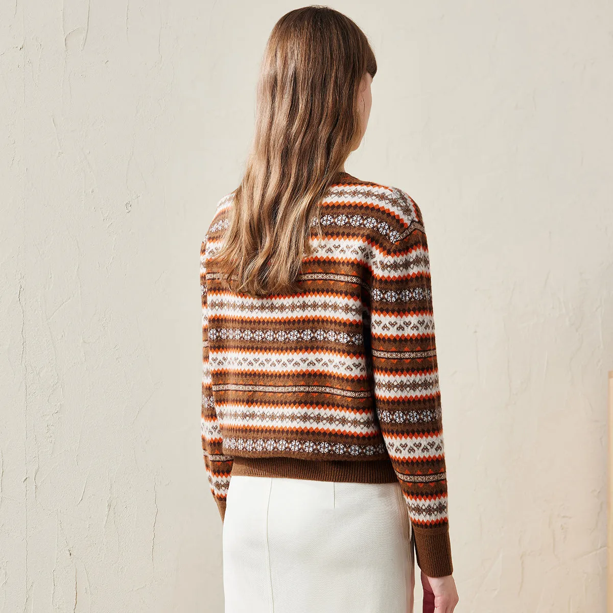 100% Wool Women's Cozy Fair Isle Sweater sold by COMOBOCA product image thumbnail 3