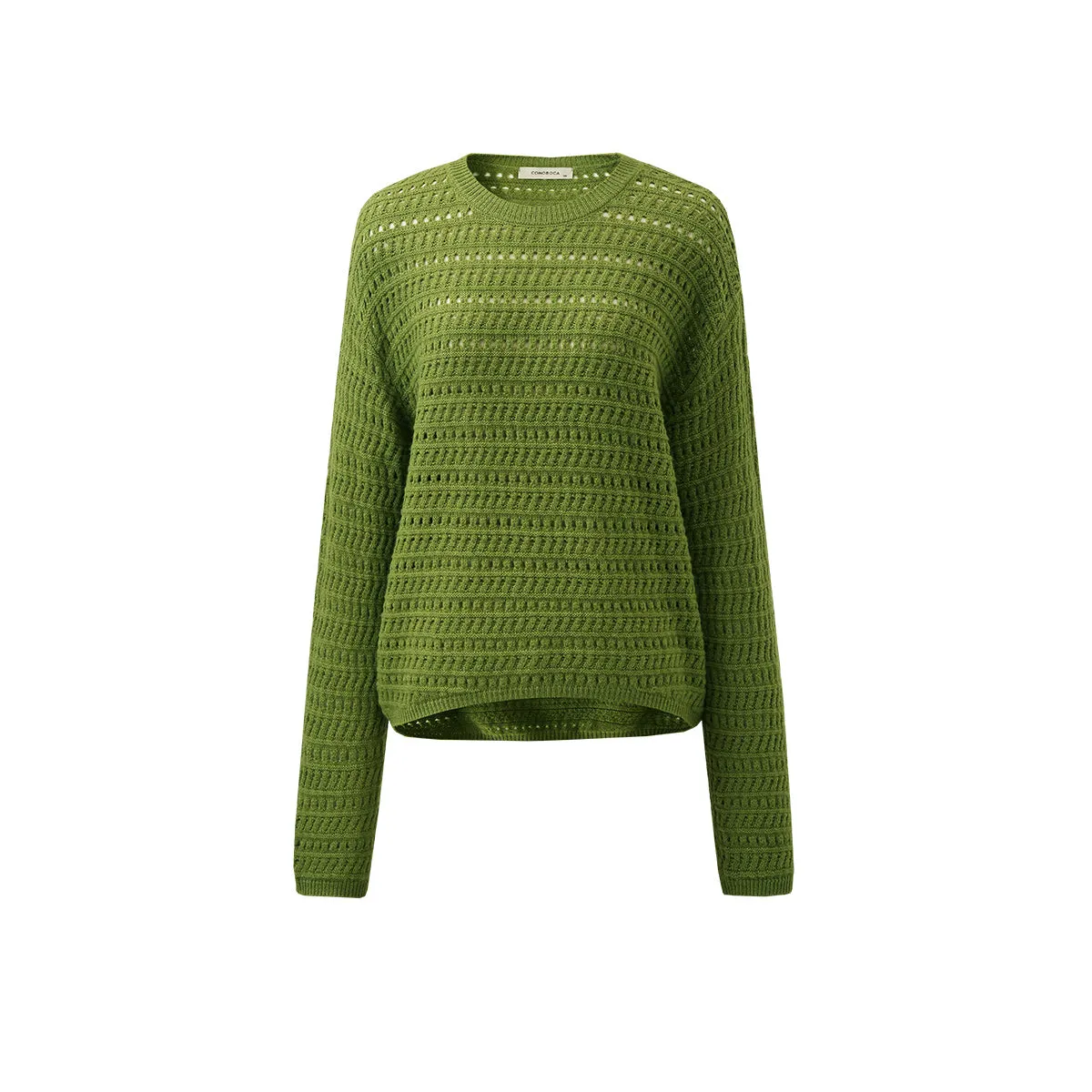 100% Wool Women's Soft Knit Lace Sweater sold by COMOBOCA product image thumbnail 2