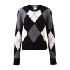 100% Wool Women's Argyle Pattern Knit Sweater sold by COMOBOCA