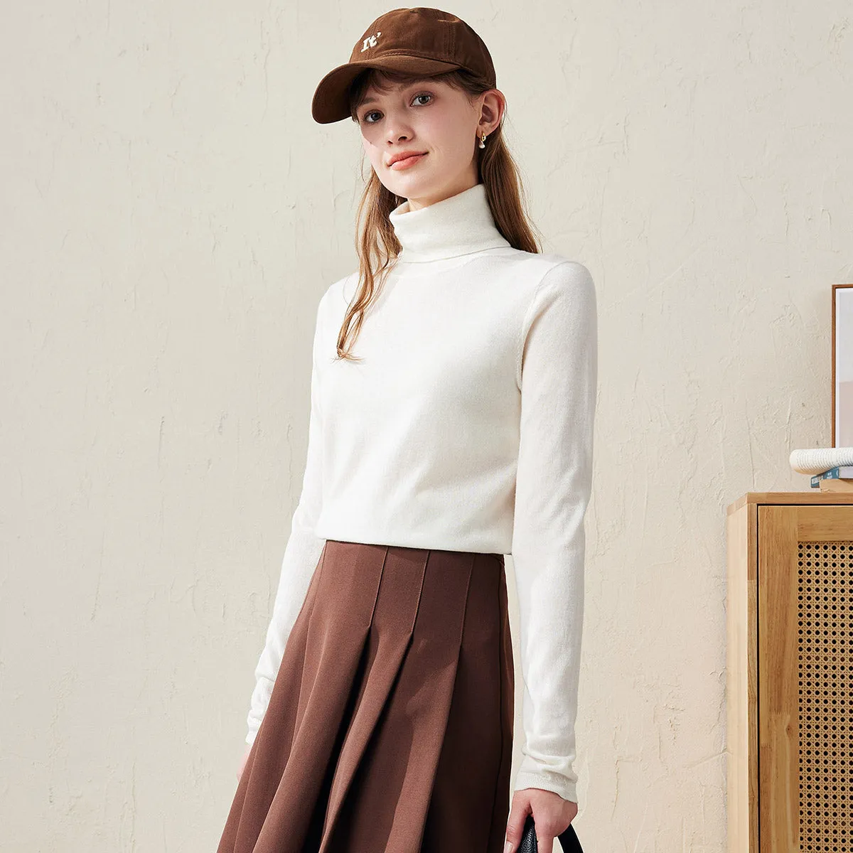 100% Wool Womens Classic Turtleneck Knit Sweater sold by COMOBOCA product image thumbnail 2