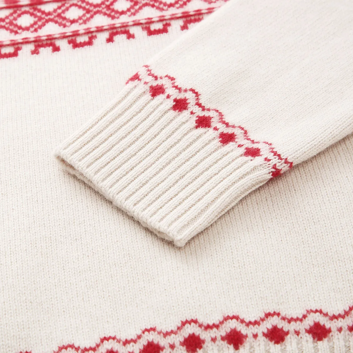 100% Wool Fair Isle Pattern Knit Sweater sold by COMOBOCA product image thumbnail 5