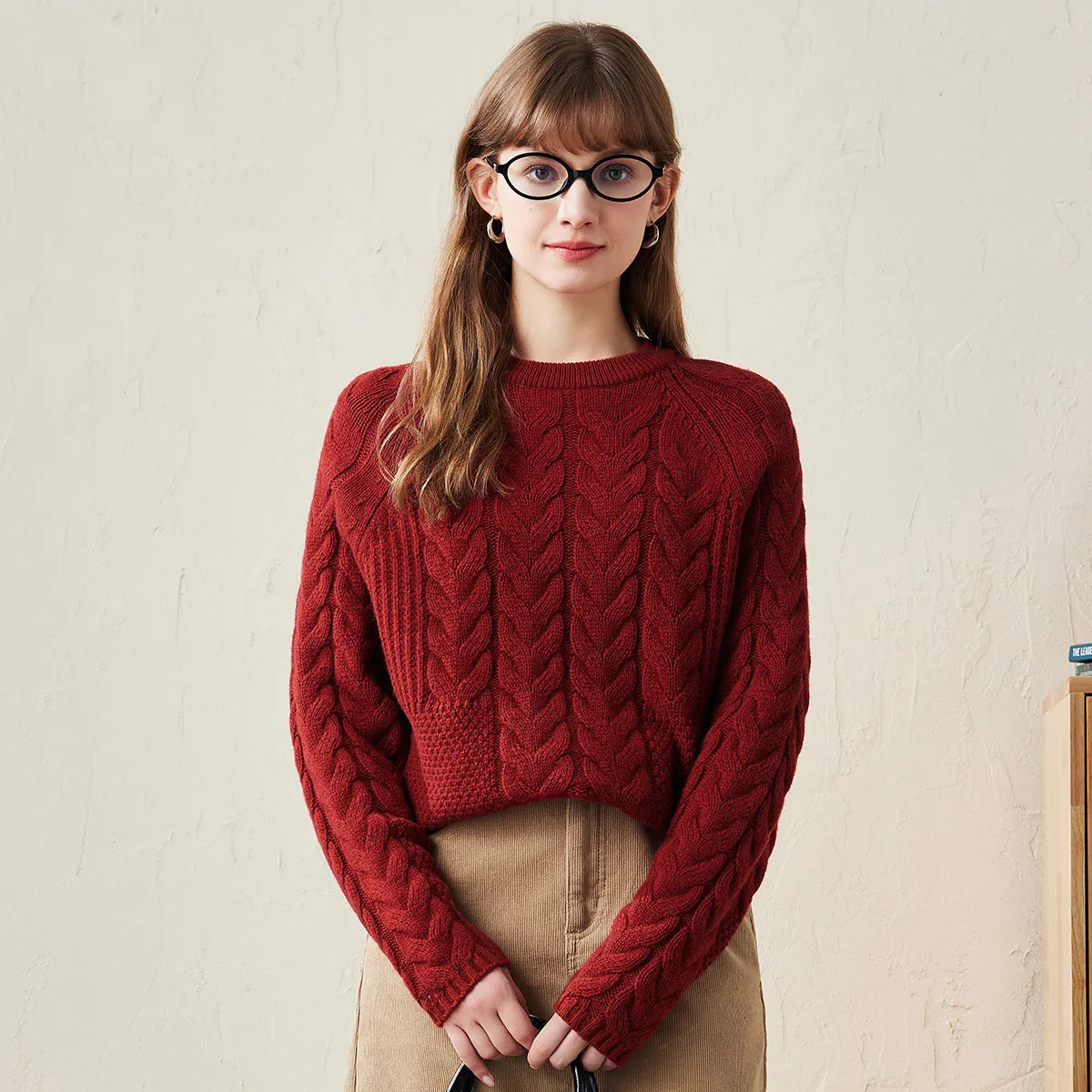 100% Wool Women's Cozy Cable Knit Sweater sold by COMOBOCA